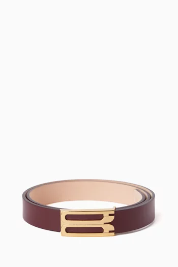 B-buckle Belt in Leather