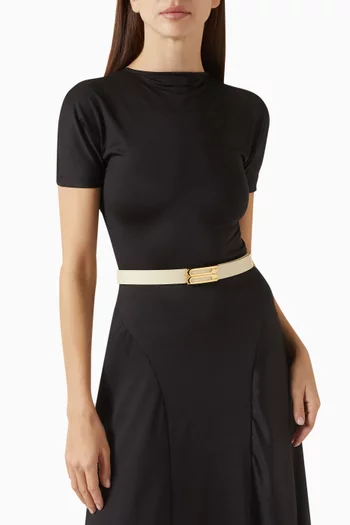 B-buckle Belt in Leather