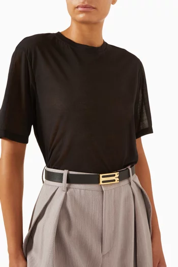 Micro Frame Belt in Leather