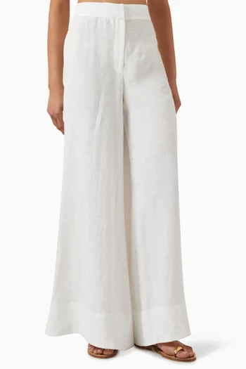 Bergen Wide-leg Pants in Linen