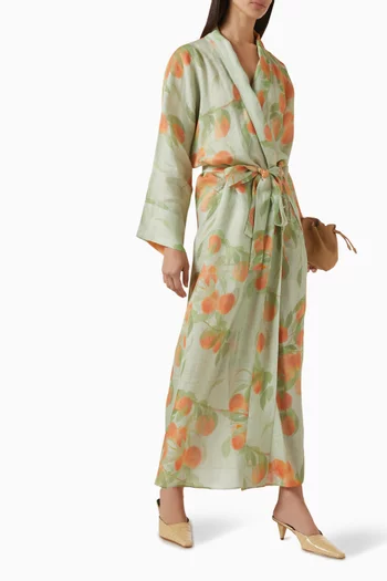 Peignoir Robe Dress in Linen