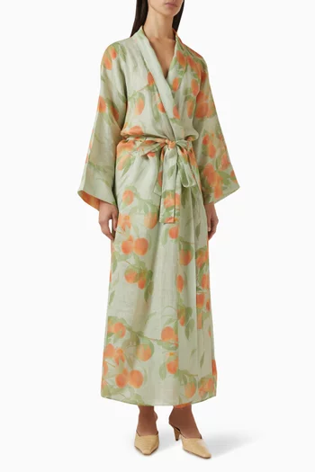 Peignoir Robe Dress in Linen