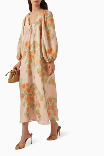 Georgette Maxi Dress in Linen