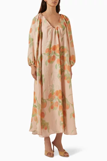 Georgette Maxi Dress in Linen