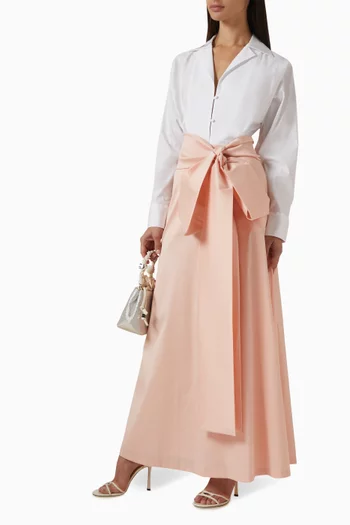 Clarence Belted Dress in Taffeta