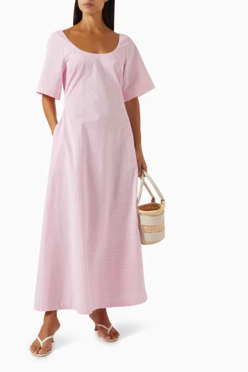 Manou Striped Maxi Dress in Cotton