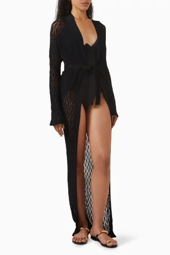 Chad Kaftan in Mesh-knit