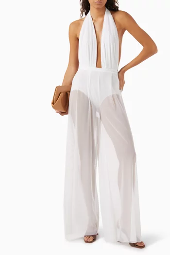Pleated Pants in Mesh