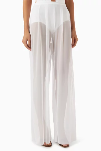 Pleated Pants in Mesh