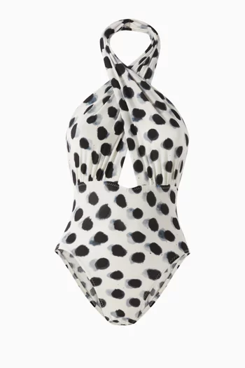 Cross Halter Mio One-piece Swimsuit