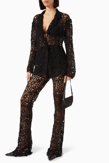Classic Crochet Jacket in Cotton