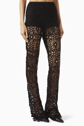 No-waistband Boot Pants in Crochet