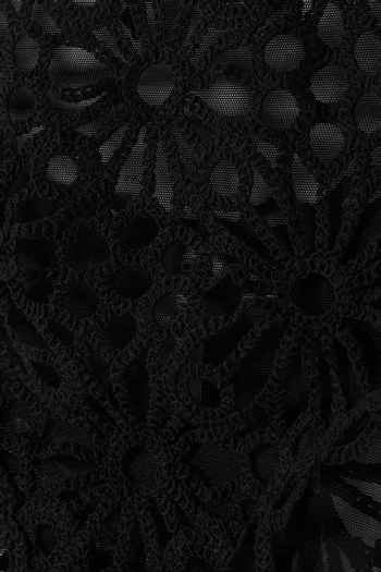 Cut-out String Mio One-piece Swimsuit in Crochet