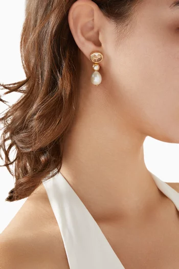 Luminous Earrings in Gold-plated Brass