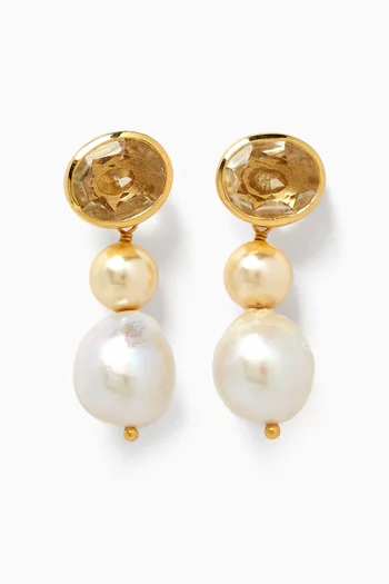 Luminous Earrings in Gold-plated Brass