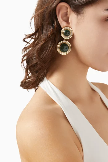 Solaris Clip Earrings in in Gold-plated Brass