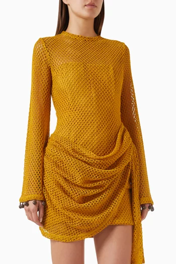 Egu Drape Dress in Crochet