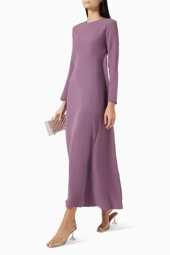 فستان بكاب ولونين كريب