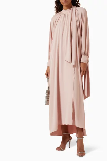 Envelope-cut Dress in Satin