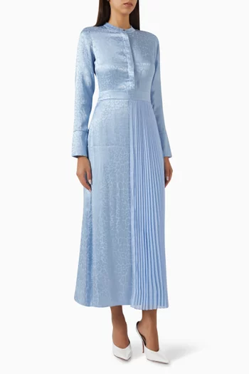 Pleated-detail Dress in Chiffon