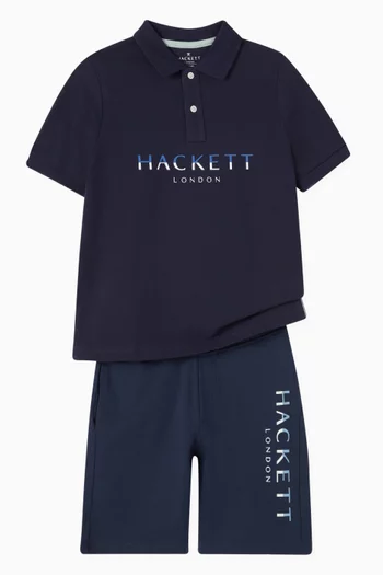 Logo-print Polo T-shirt in Cotton