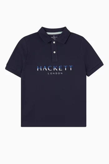 Logo-print Polo T-shirt in Cotton