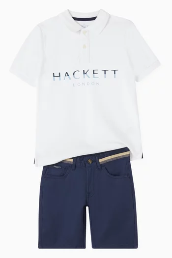 Logo-print Polo T-shirt in Cotton