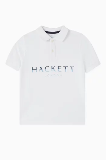 Logo-print Polo T-shirt in Cotton