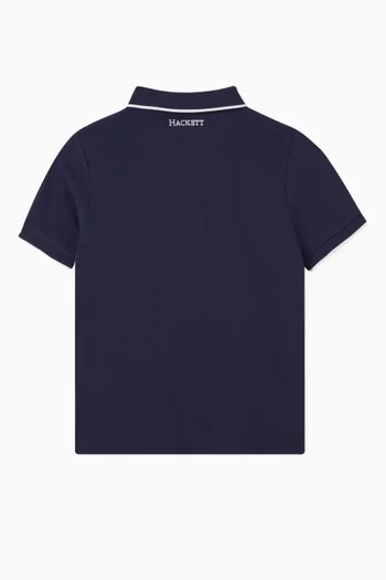 Embroidered Heritage Polo T-shirt in Cotton