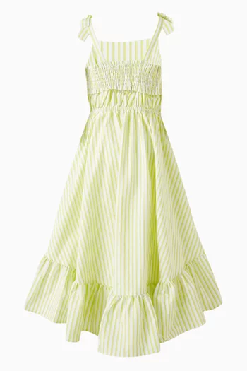 Flounce Striped Dress