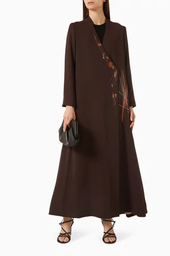 عباية مطرزة كريب
