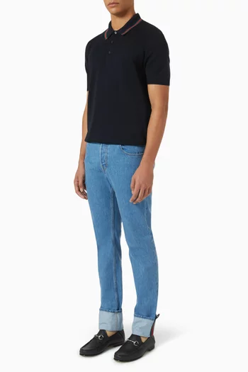 Tapered-leg Jeans in Denim