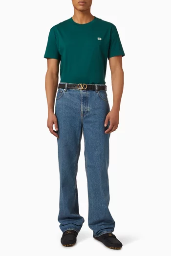 VLogo Patch T-shirt in Cotton