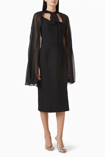 Vera Cape Midi Dress