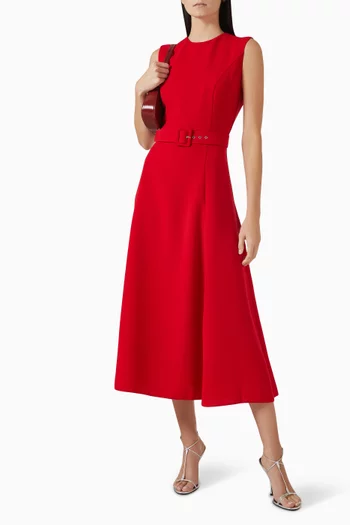 Sally Belted Midi Dress