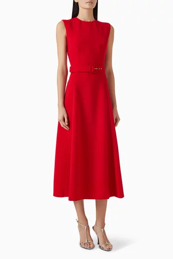 Sally Belted Midi Dress