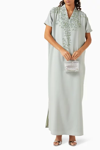 Embellished-neck Kaftan