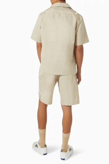 Knot Logo Relaxed Shirt in Cotton Poplin