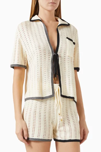 قميص سيرا نسيج كروشيه