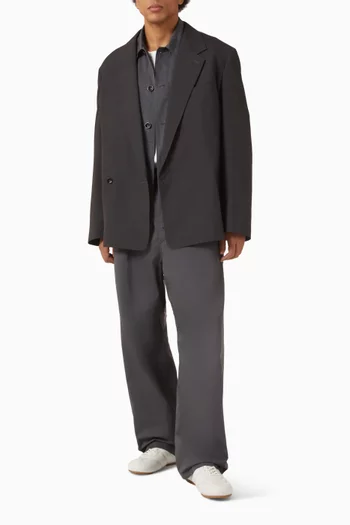 جاكيت لين بصفي أزرار مزيج صوف