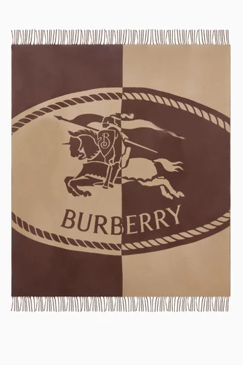 Oval Knight Blanket in Wool-blend