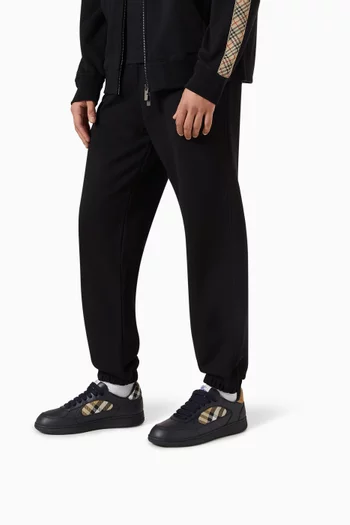 Terrace Check Sneakers in Leather