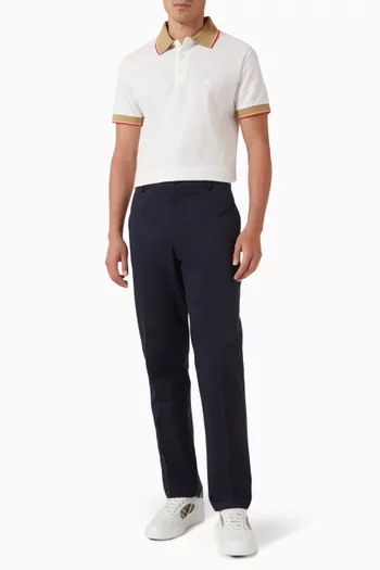 Logo Collar Polo Shirt in Cotton