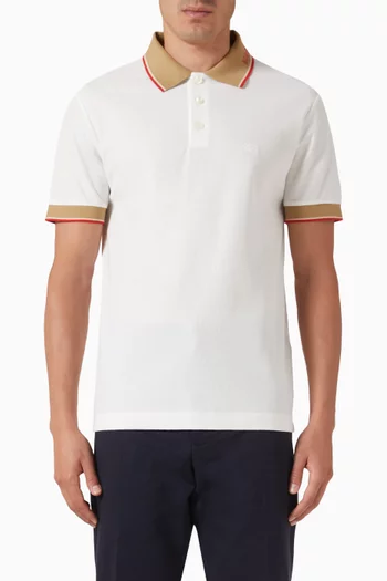 Logo Collar Polo Shirt in Cotton