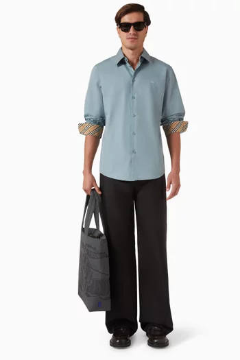 Slim Fit Shirt in Cotton Poplin