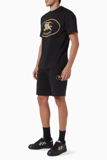 Knight Stamp Logo Shorts in Cotton