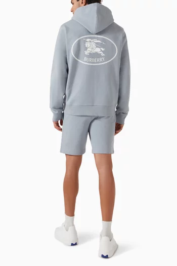 Knight Stamp Zip-up Hoodie in Cotton