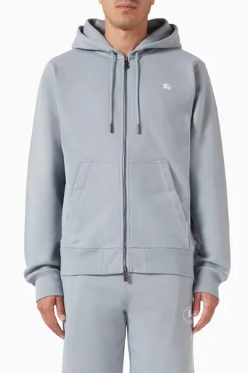Knight Stamp Zip-up Hoodie in Cotton