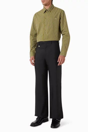 Regular Fit Striped Shirt in Cotton