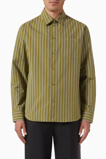Regular Fit Striped Shirt in Cotton